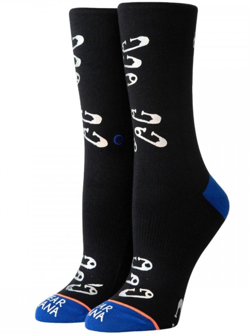 Stance DEAR GIANA Everyday Crew Socks SAFETY PINNED MEDIUM M NEW